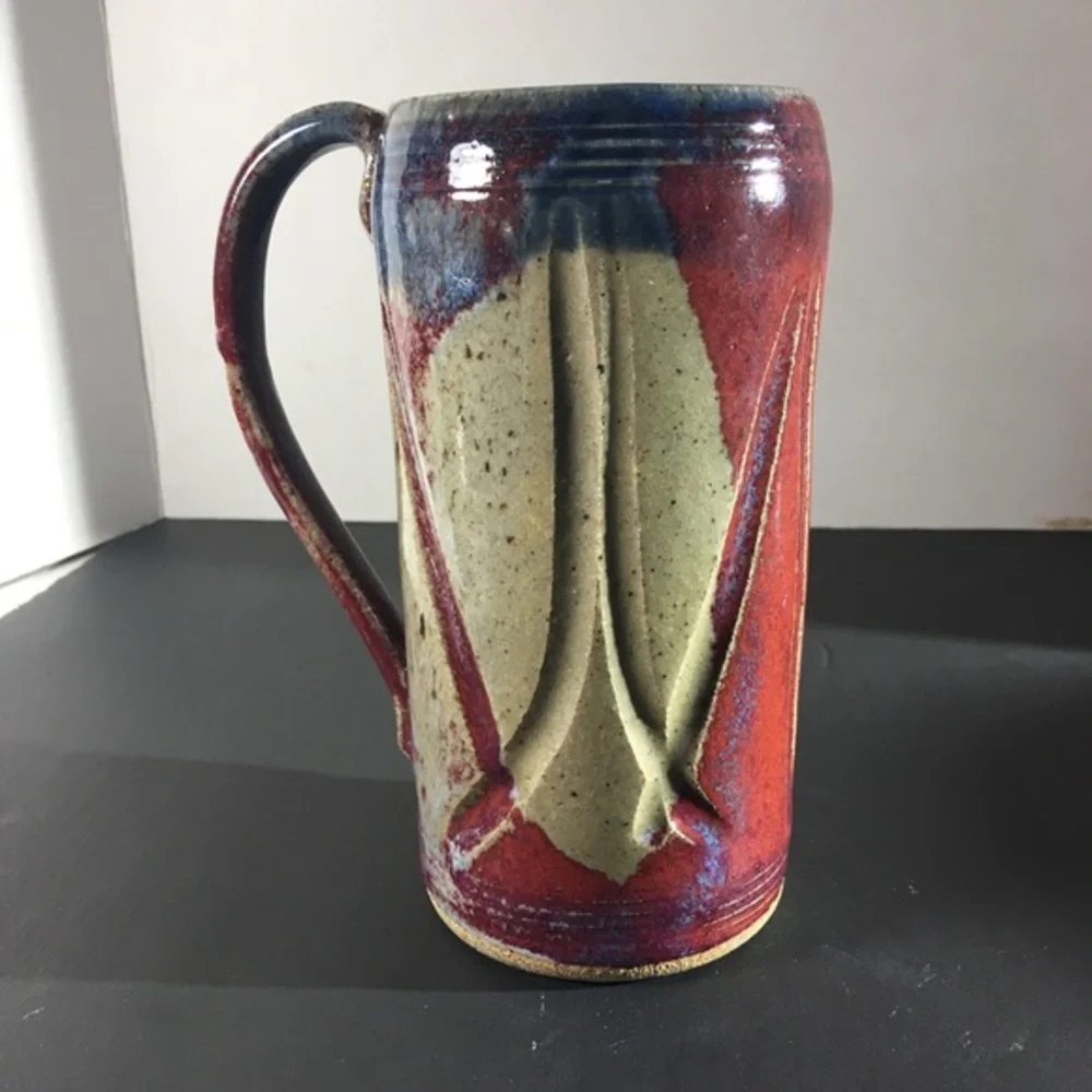 Handmade by Dana Unique Glazed Face Tall Mug